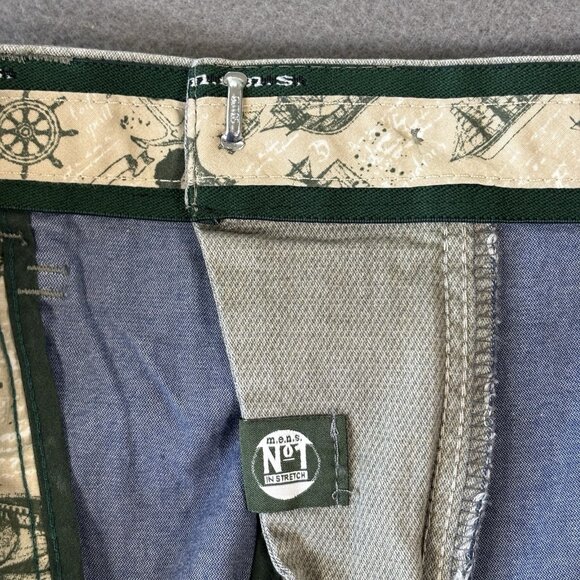 M.E.N.S Heinecke Klaproth Pants Mens 40 Green Modern Fit Outdoor Preppy Classic - Picture 16 of 16